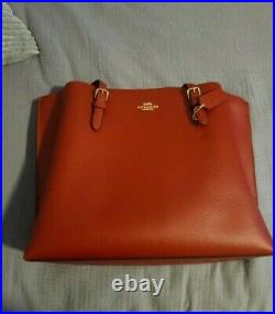 Coach Mollie Leather Tote for Women True Red