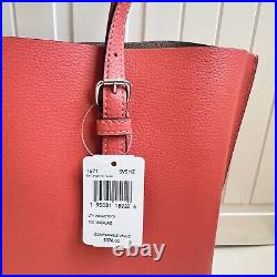 Coach Mollie Tote Laptop Bag Tangerine Taupe Leather Large Purse NWT $378