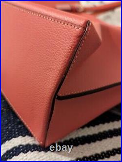 Coach Mollie Tote Laptop Bag pink Leather Large Purse. Barbie Pink. Watermelon