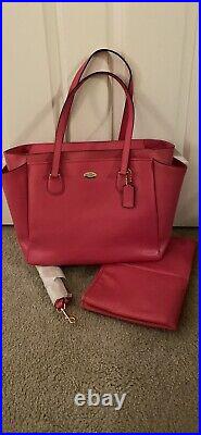 Coach Multi Function Bag In Crossgrain Leather F35702 Laptop Travel Baby