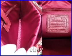 Coach Park Carryall Red Pebbles Leather Large Satchel Shoulder Bag Laptop Sleeve