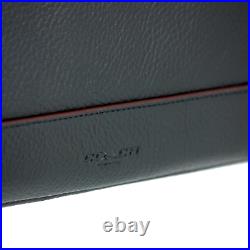 Coach Pebbled Black Leather Hamilton Briefcase Crossbody Laptop Bag Oxblood Red
