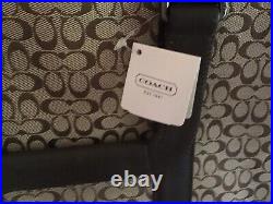 Coach Signature Embassy Jacquard Briefcase/Laptop Bag With Leather Trim