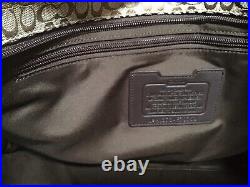 Coach Signature Embassy Jacquard Briefcase/Laptop Bag With Leather Trim