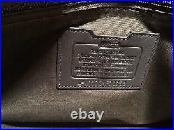 Coach Signature Embassy Jacquard Briefcase/Laptop Bag With Leather Trim