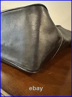 Coach Vintage Hampton Bag Large Black Leather Shoulder Tote Laptop Weekend #5098