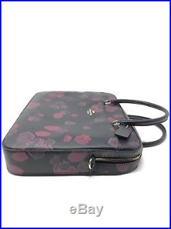 Coach Womens Laptops Bag Crossbody Briefcase Halftone Floral Print Leather $394