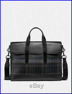 Coach Womens Plaid Hamilton Portfolio Brief Briefcase Business Bag Laptop Case