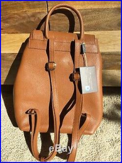 Cognac Genuine Tuscan Leather Backpack for women NWTO. Purse or laptop bag