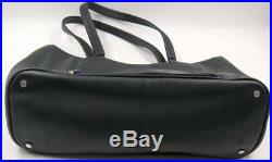 Cole Haan American Airlines Womens Black Leather Business Brief Tote Laptop Bag
