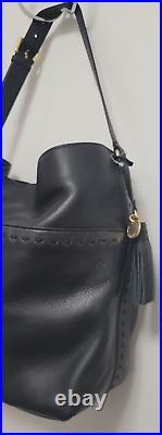 Cole Haan Black Genuine Leather Large / XL Shoulder Bag Laptop MRP 348.00