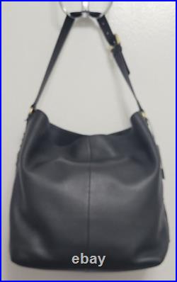 Cole Haan Black Genuine Leather Large / XL Shoulder Bag Laptop MRP 348.00