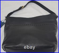 Cole Haan Black Genuine Leather Large / XL Shoulder Bag Laptop MRP 348.00