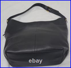 Cole Haan Black Genuine Leather Large / XL Shoulder Bag Laptop MRP 348.00