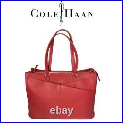 Cole Haan Womens Leather Business Brief Tote Laptop Bag