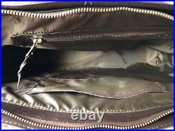 Cowhide Tote Bag Purse Handbag Leather Shoulder Laptop Bag Dark Brown Large