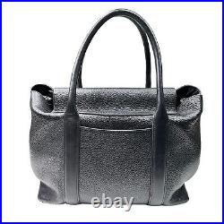 Cuyana Trapeze Satchel Black Pebbled Leather Laptop Bag Purse