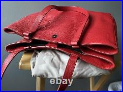 Dagne Dover Allyn Siren Red Large Leather Tote Vintage