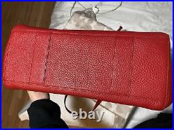 Dagne Dover Allyn Siren Red Large Leather Tote Vintage