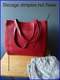 Dagne Dover Allyn Siren Red Large Leather Tote Vintage