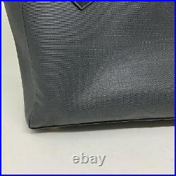 Dagne Dover Classic Work Tote Black Leather Gold Hardware Laptop Tech Bag Purse