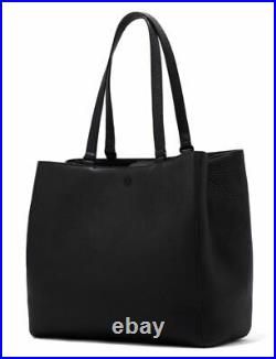 Dagne Dover Large Allyn Leather Tote Laptop Bag Black Rare Sold Out Bnwot $345