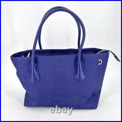 Dagne Dover Women's Signature Legend Coated Canvas Laptop Tote Bag Blue Large