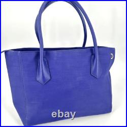 Dagne Dover Women's Signature Legend Coated Canvas Laptop Tote Bag Blue Large