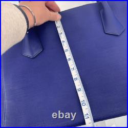 Dagne Dover Women's Signature Legend Coated Canvas Laptop Tote Bag Blue Large