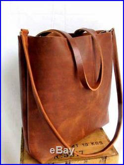 Distressed Leather women Briefcase Laptop travel Messenger Shoulder Bag Satchel