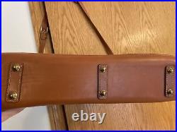 Dooney And Bourke All Weather Leather Tan Taupe Briefcase Laptop Messenger Bag