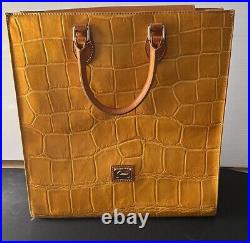 Dooney & Bourke Yellow Crocodile Embossed Laptop Bag-Preowned