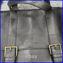 Dooney and Bourke Florentine Hunter Messenger Bag Black Leather Crossbody Laptop