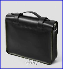 Dr Martens 13 Black Kiev 100% LEATHER SATCHEL Briefcase Laptop Unisex BAG