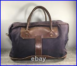 Duluth Pack Distressed Purple Canvas Leather Commuter Laptop Everyday Travel Bag