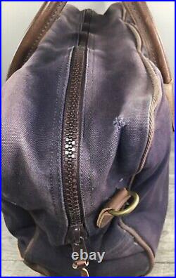 Duluth Pack Distressed Purple Canvas Leather Commuter Laptop Everyday Travel Bag