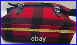 Duluth Pack Red & Black Wool Plaid 15 Book/Laptop/Messenger Bag NWT