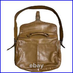 EUC Authentic COACH Tan LEATHER Messenger Bag MSRP $448 Vintage Laptop Bag