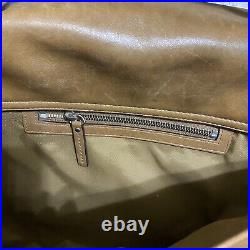 EUC Authentic COACH Tan LEATHER Messenger Bag MSRP $448 Vintage Laptop Bag