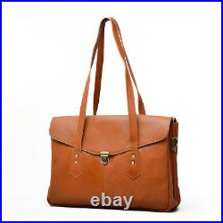 Erivis Black Women's Genuine Leather Laptop Bag with Elegant Look