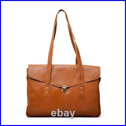 Erivis Black Women's Genuine Leather Laptop Bag with Elegant Look