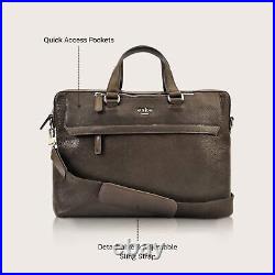 Eské Truder Genuine Leather 15 Inch Laptop Bag Water Resistant 3 Spaciou