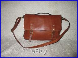 FOSSIL Leather Briefcase Satchel Laptop Bag Shoulder Messenger Bag Men Women