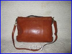 FOSSIL Leather Briefcase Satchel Laptop Bag Shoulder Messenger Bag Men Women