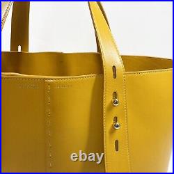 FRAME LES SECOND Mustard Yellow Large Laptop Tote Bag with Adjustable Handles