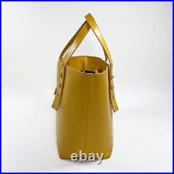 FRAME LES SECOND Mustard Yellow Large Laptop Tote Bag with Adjustable Handles