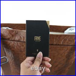 FRYE Tan Brown Leather Messenger Bag Large Crossbody Business DB0525 $498 NEW