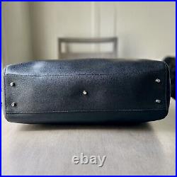 FURLA Business & Travel Black Leather Laptop Crossbody Tote Bag / Briefcase
