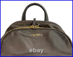 Fabulous Tumi Brown / Dark Taupe Mid-Sized Laptop Backpack Bag