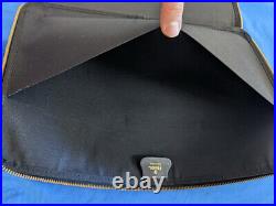 Fendi Portfolio Document Browns Pvc and Leather Trim Laptop Bag 16L x 0.5 x11W